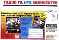 Annonce for bladet COMputer - der er et Labyrinth-spil i gave til nye abonnenter!